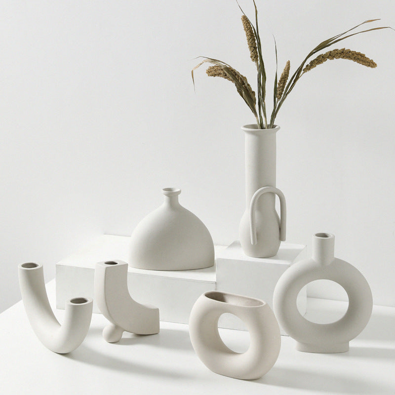 Ceramic Vase for Dried Flower Arrangements Home Decor Living Room Decoration