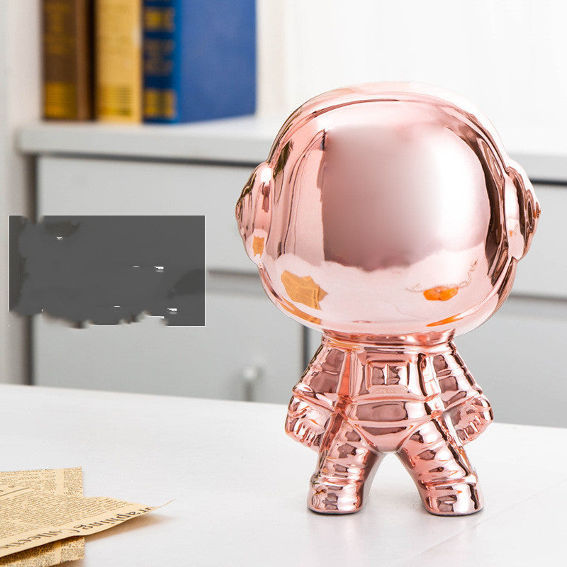 Luxury Ceramic Astronaut Flower Arrangement - Modern Home Decor