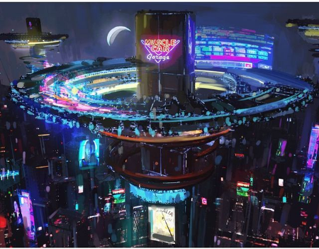 Digital Neon Landscape DIY Oil Painting Kit - Modern Home Wall Art