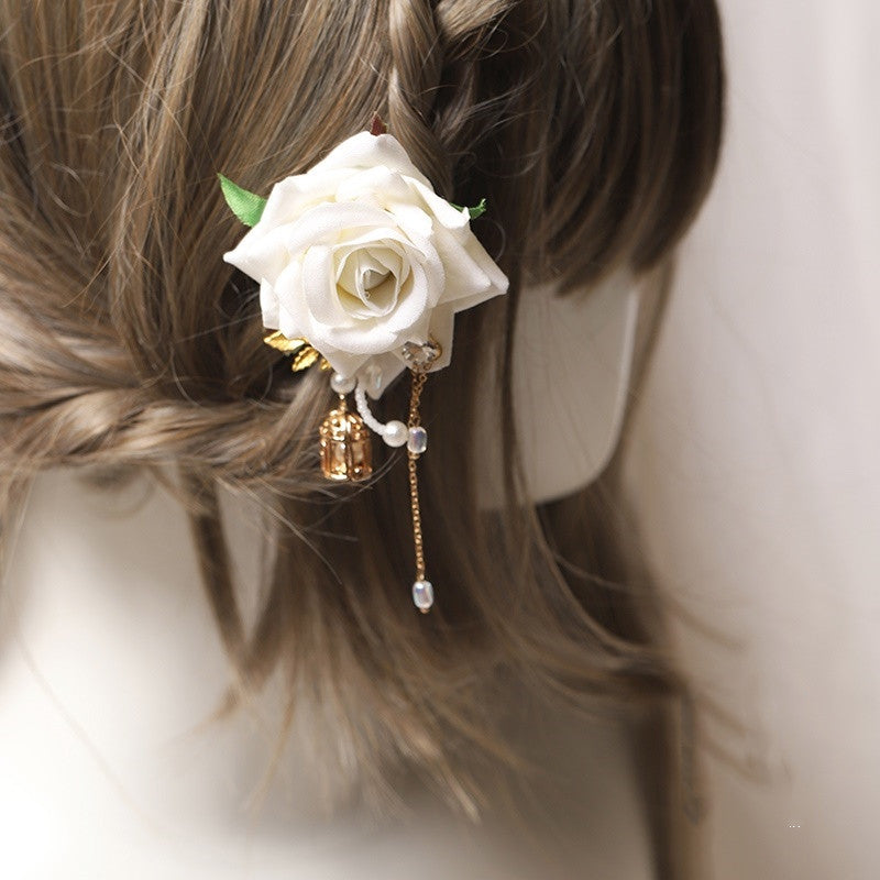 Lace Bow Hair Clip - Elegant Ribbon Hair Accessory