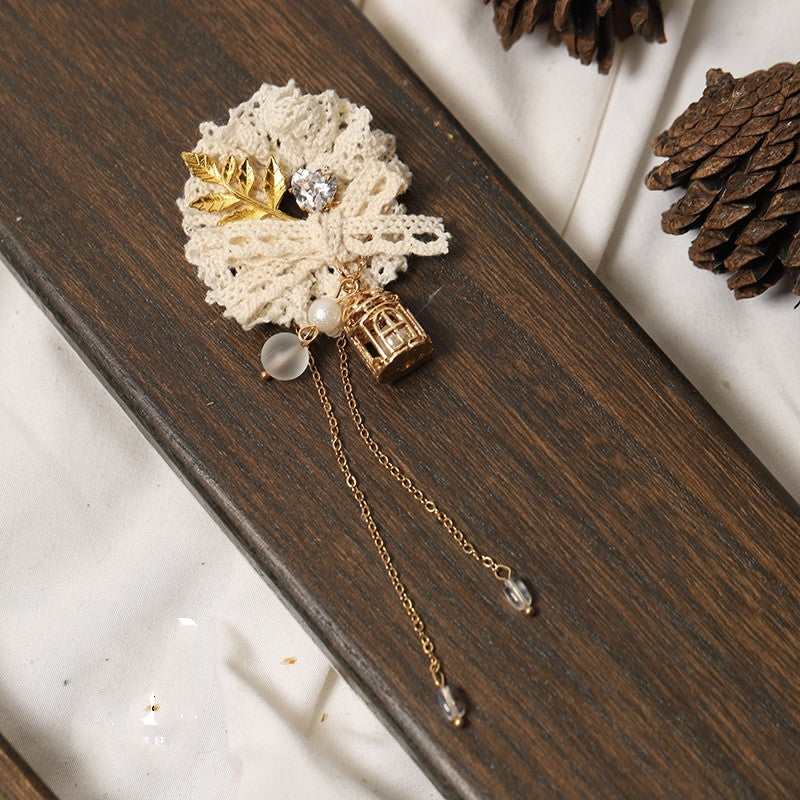 Lace Bow Hair Clip - Elegant Ribbon Hair Accessory