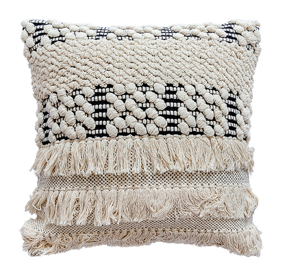 Bohemian Cotton Pillow Cover - Hand-Woven Nordic Style Home Decor