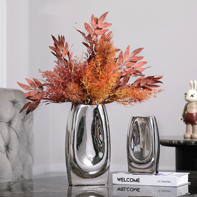 Simple Ceramic Flower Vase - Nordic Style Large & Medium Options