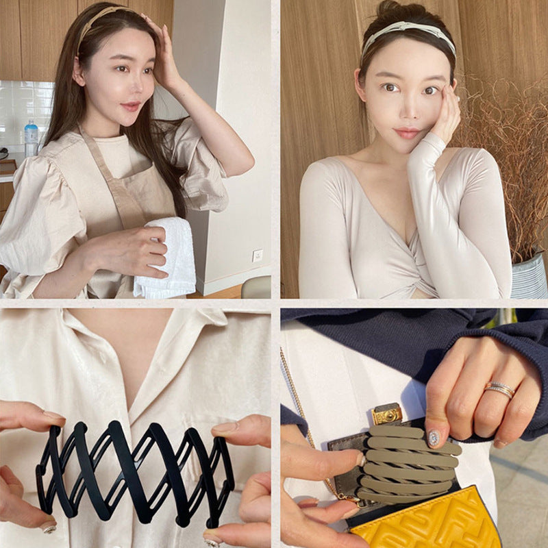 Retractable Women’s Headband for Face Washing & Hair Pressure Relief