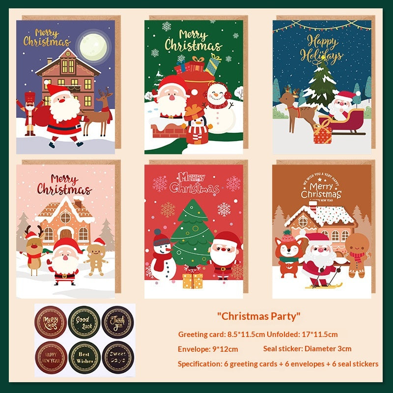 Holiday Gift-Wrapping Cards for Christmas - Assorted Styles, Pack of 6