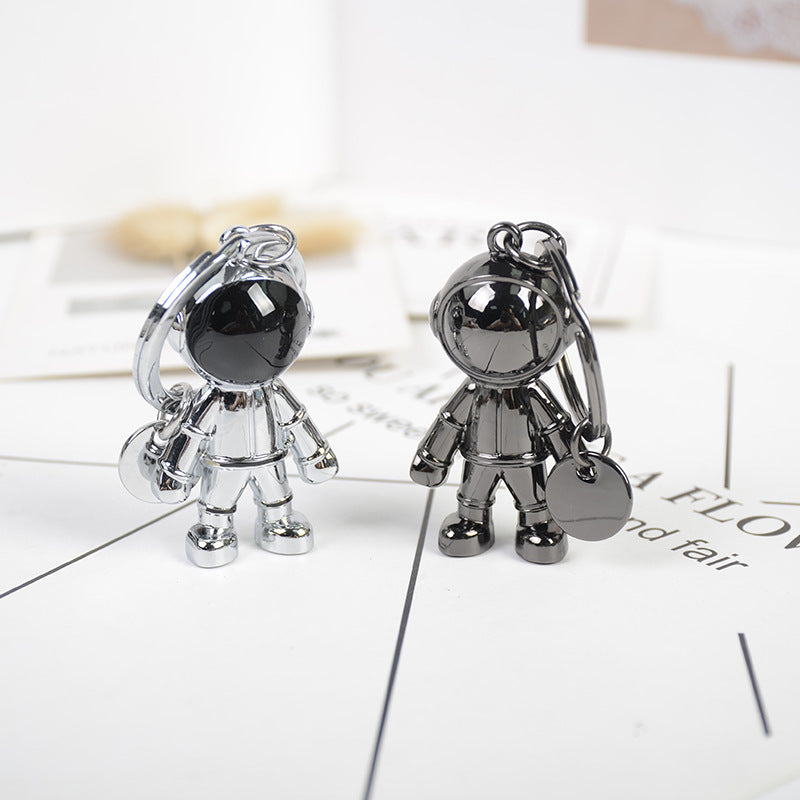 Handmade 3D Astronaut Space Robot Keychain Alloy Gift for Man Friend