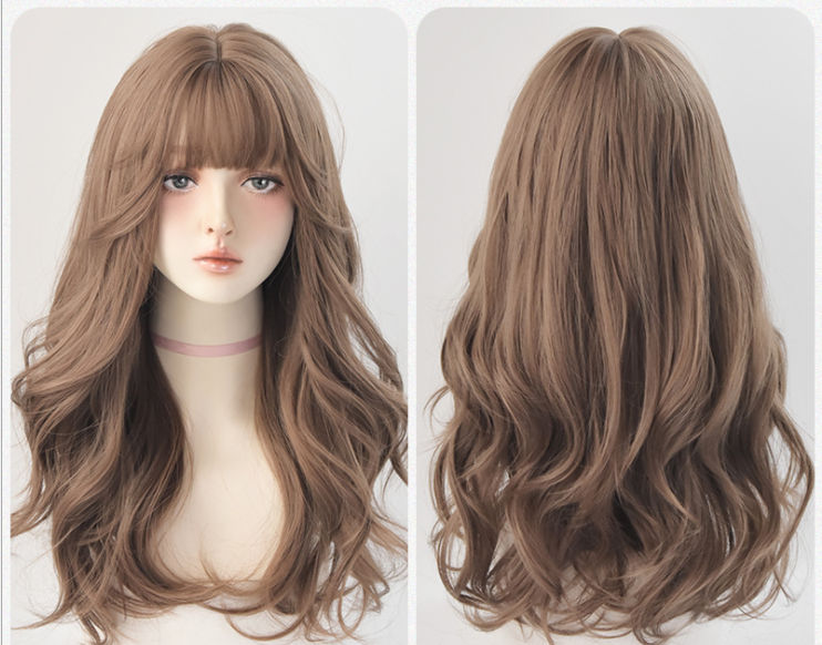 Wigs for Women Full Head Fluffy Big Waves Synthetic Hair with Bangs - Multiple Styles