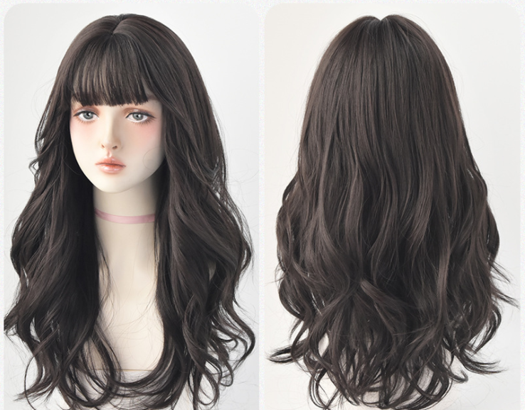 Wigs for Women Full Head Fluffy Big Waves Synthetic Hair with Bangs - Multiple Styles