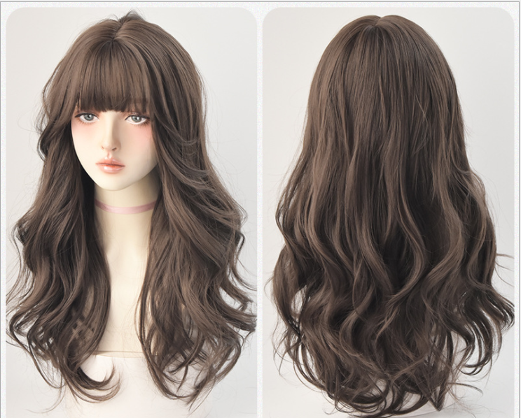Wigs for Women Full Head Fluffy Big Waves Synthetic Hair with Bangs - Multiple Styles