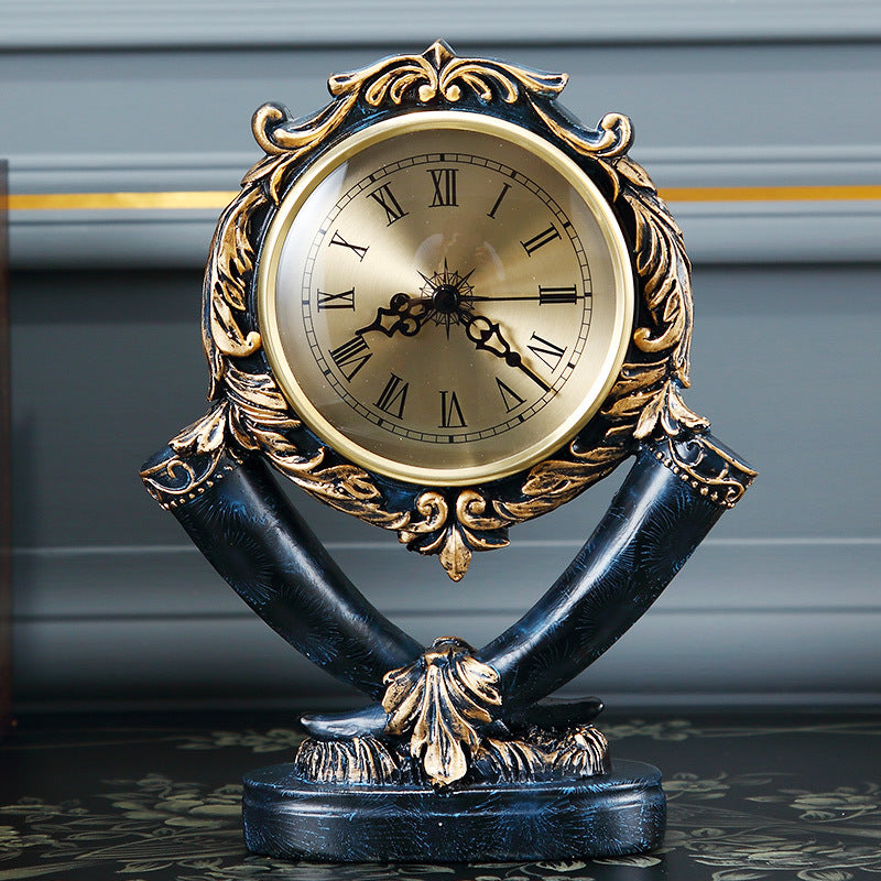 Silent Pendulum Desk Clock with Elephant Design - Multiple Colors