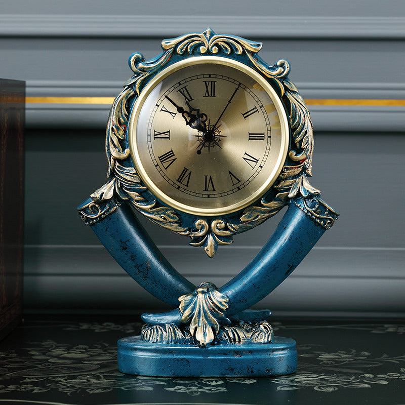 Silent Pendulum Desk Clock with Elephant Design - Multiple Colors