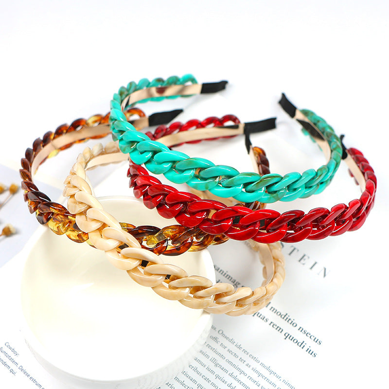 Chain Resin Headband, Multiple Colors