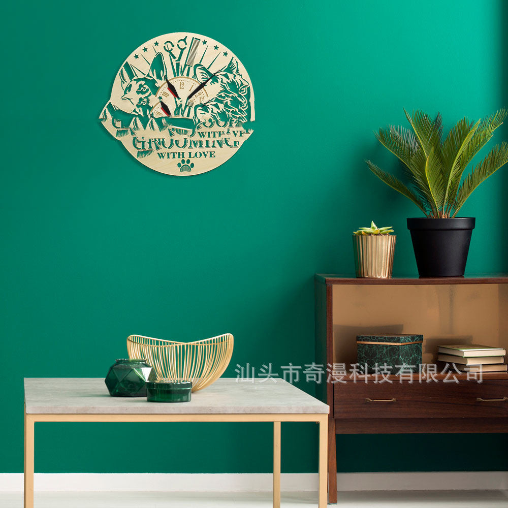 Wooden Wall Clock 12 Inch Nordic Style Home Decor Quartz Movement