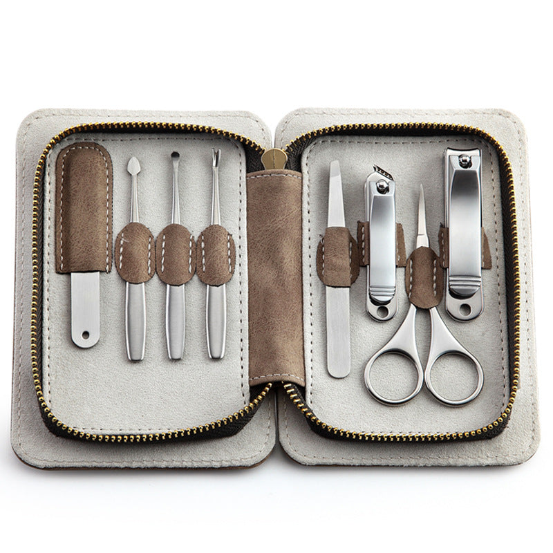 Stainless Steel Nail Clippers Set – 8-Piece Manicure Kit