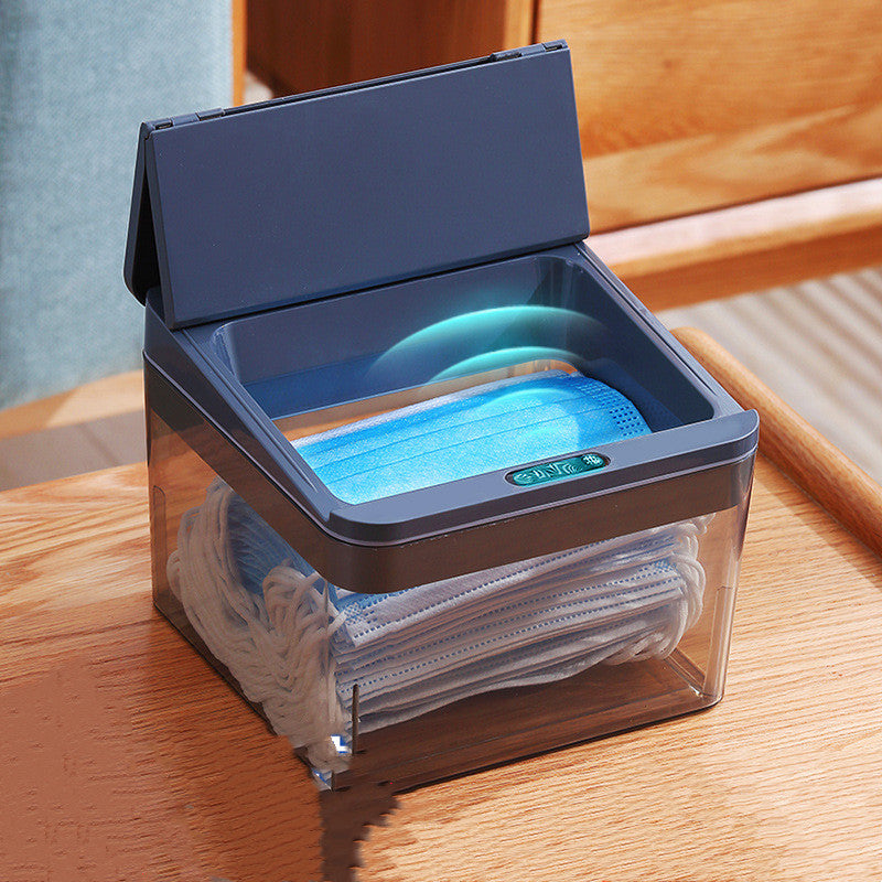 Smart Disinfection Storage Box - Rechargeable & Coverable Home Organizer