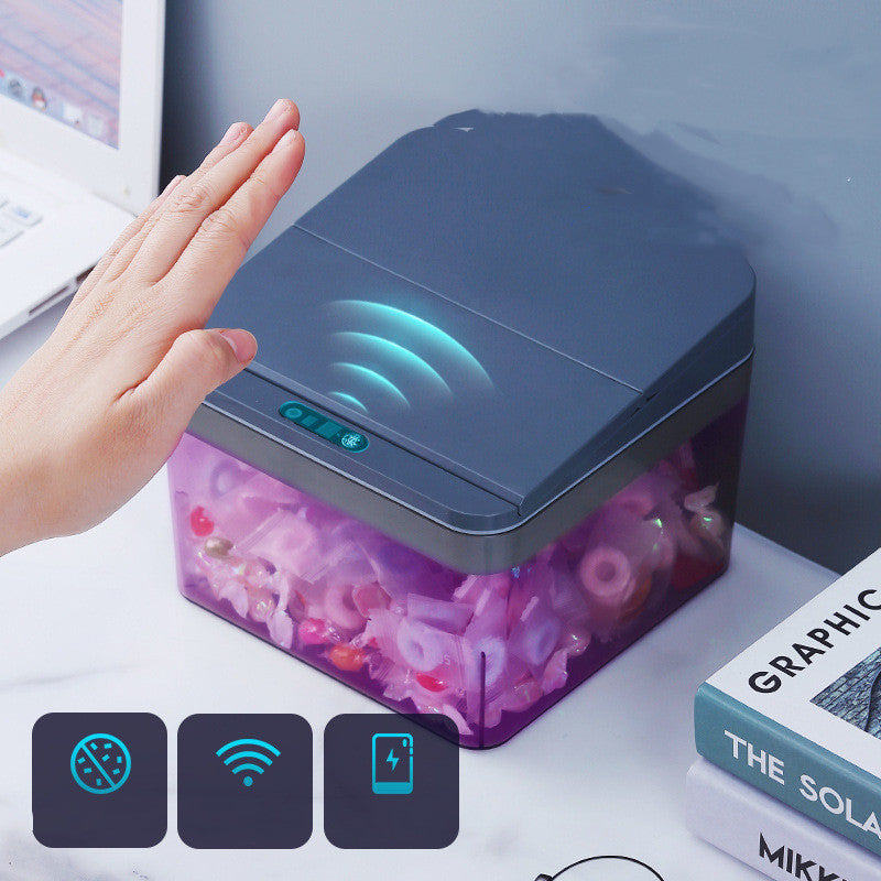 Smart Disinfection Storage Box - Rechargeable & Coverable Home Organizer