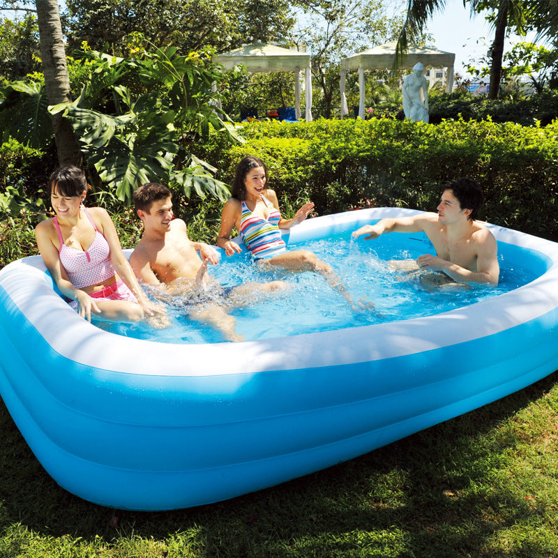 Large Inflatable Children's Pool with Ocean Ball Set - Summer Waterproof Family Pool