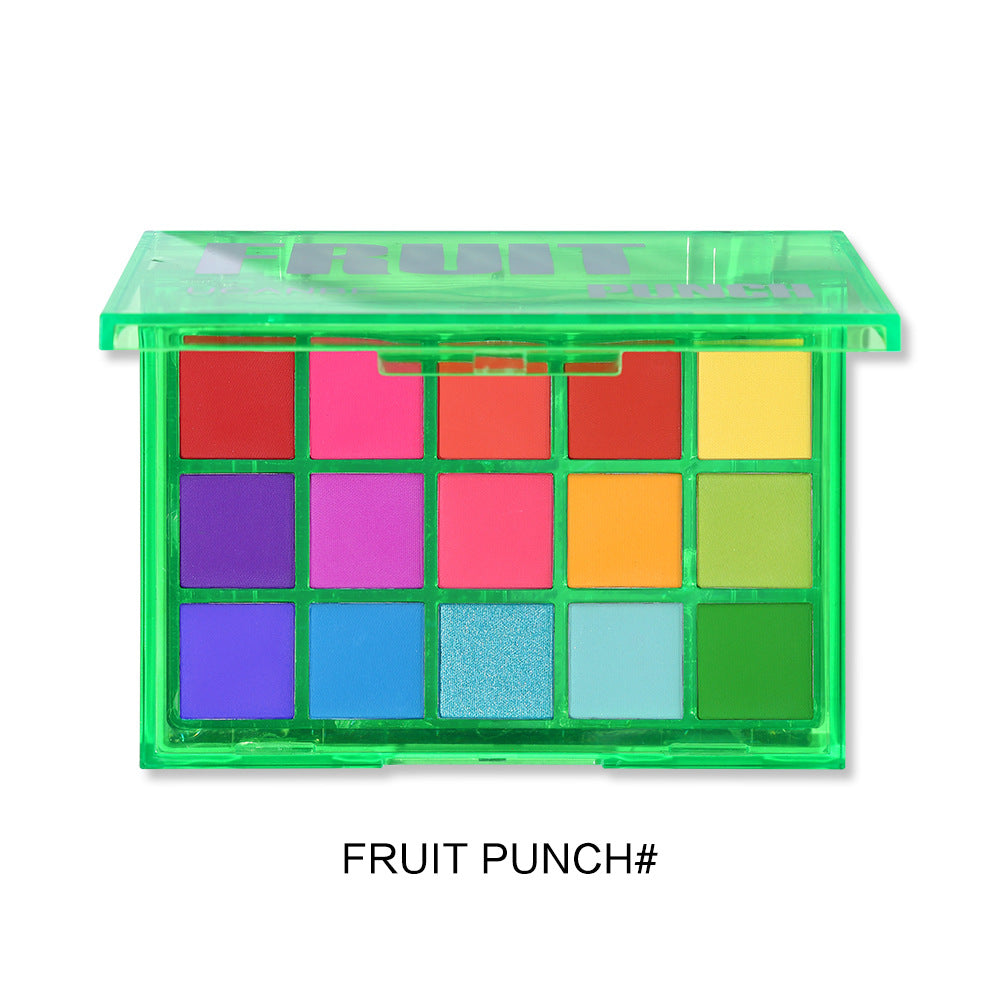 Neon Eyeshadow Palette 15 Shimmer Matte Glitter Shades - Colorful Makeup Set