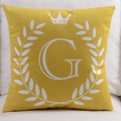 English Letters Velvet Pillowcase - Cotton Plush Home Decor