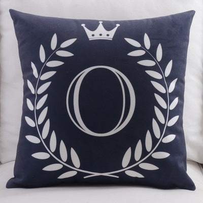 English Letters Velvet Pillowcase - Cotton Plush Home Decor