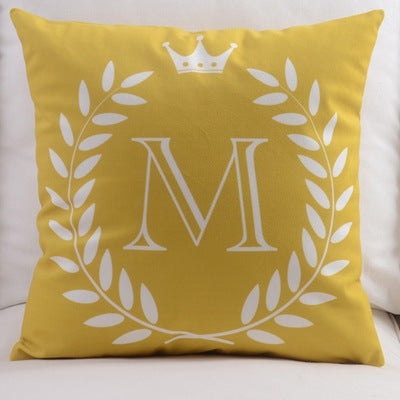 English Letters Velvet Pillowcase - Cotton Plush Home Decor