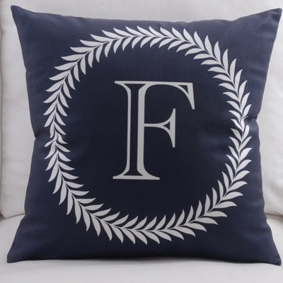 English Letters Velvet Pillowcase - Cotton Plush Home Decor