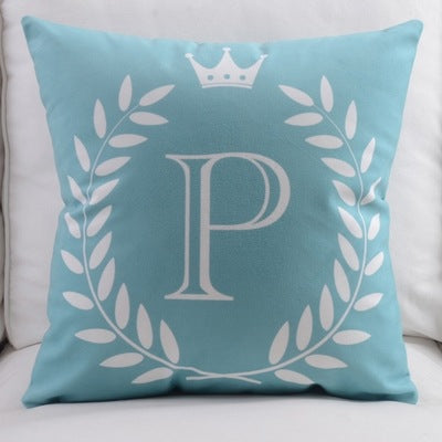 English Letters Velvet Pillowcase - Cotton Plush Home Decor