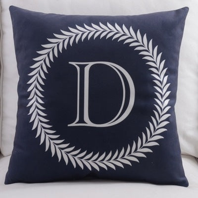 English Letters Velvet Pillowcase - Cotton Plush Home Decor
