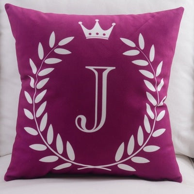 English Letters Velvet Pillowcase - Cotton Plush Home Decor