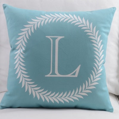 English Letters Velvet Pillowcase - Cotton Plush Home Decor