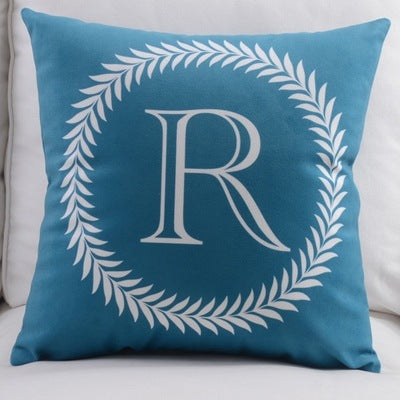 English Letters Velvet Pillowcase - Cotton Plush Home Decor