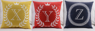 English Letters Velvet Pillowcase - Cotton Plush Home Decor