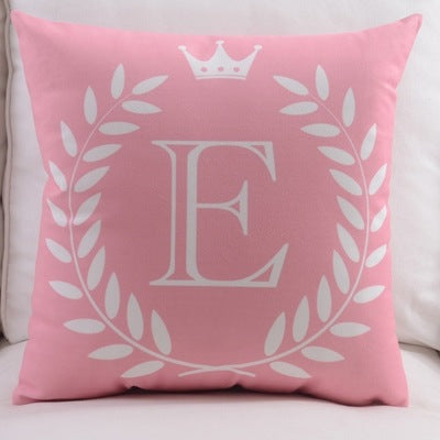 English Letters Velvet Pillowcase - Cotton Plush Home Decor