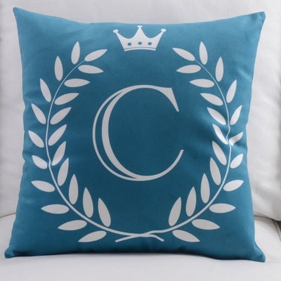 English Letters Velvet Pillowcase - Cotton Plush Home Decor