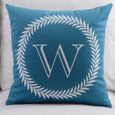 English Letters Velvet Pillowcase - Cotton Plush Home Decor
