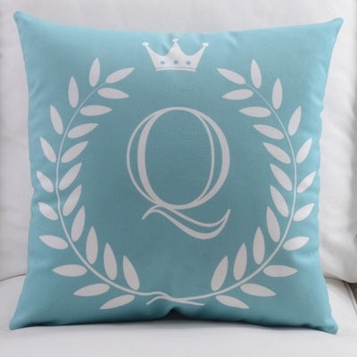 English Letters Velvet Pillowcase - Cotton Plush Home Decor