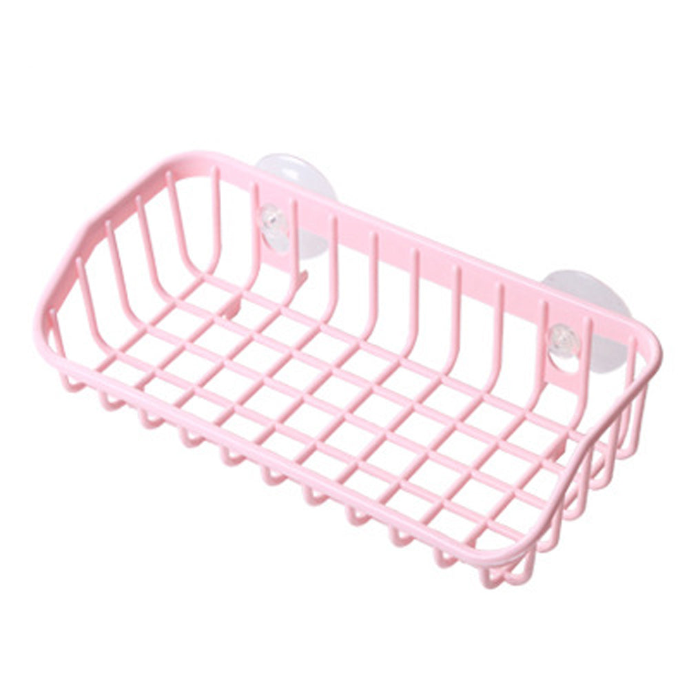 Multifunctional Kitchen Sink Drain Basket with Suction Cup Storage Rack