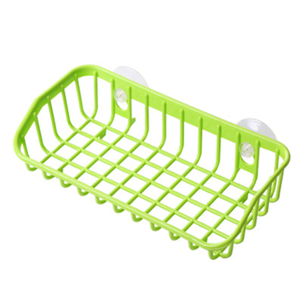 Multifunctional Kitchen Sink Drain Basket with Suction Cup Storage Rack