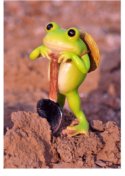 Cute Frog Resin Plant Pot - Micro-Landscape Succulent Container for Home & Office