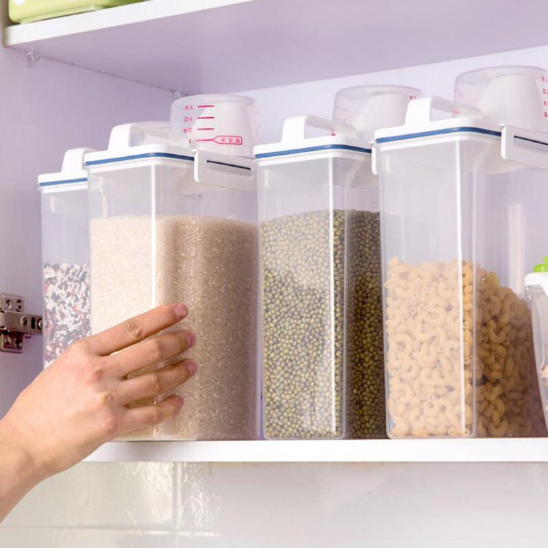 Transparent Grain Storage Box Sealed Can for Household Food Organization