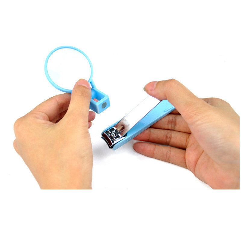 Professional Nail Clipper Stainless Steel Fingernail Cutter - Blue
