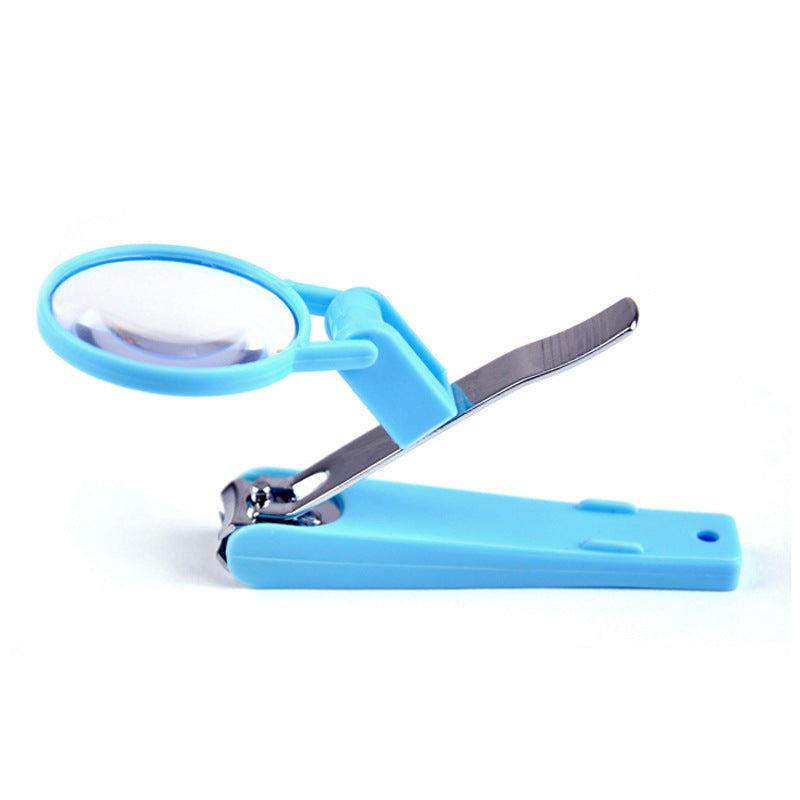 Professional Nail Clipper Stainless Steel Fingernail Cutter - Blue