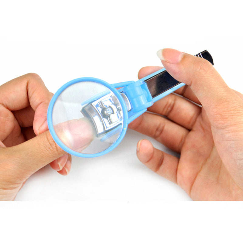 Professional Nail Clipper Stainless Steel Fingernail Cutter - Blue