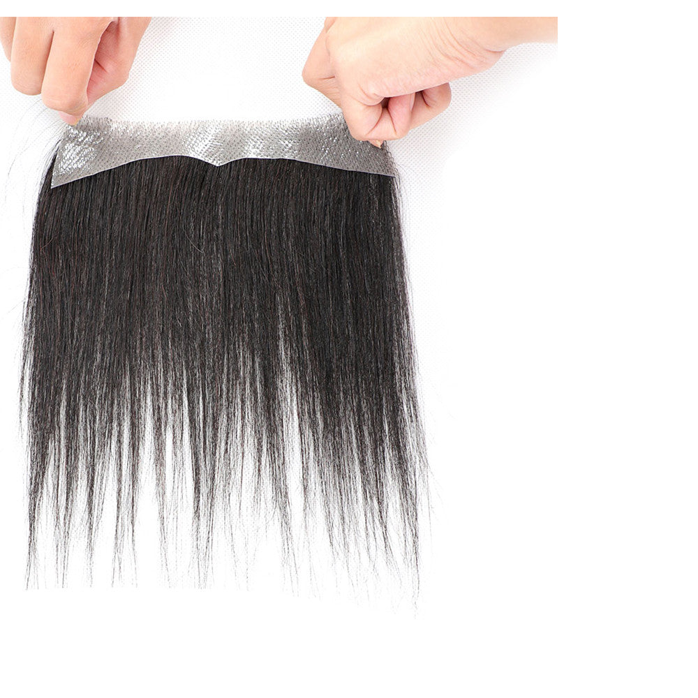 Men's Hand-Woven Hair Replacement Wig - Real Hair, Short & Long Styles