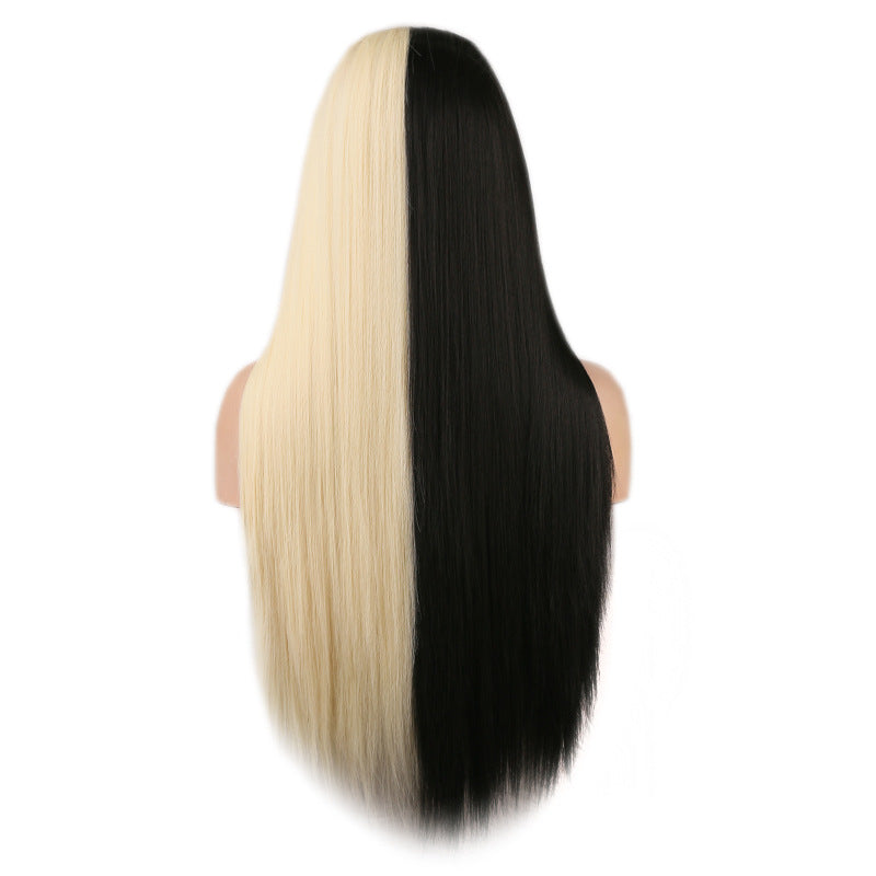 Long Straight Synthetic Wig for Cosplay & Fashion - 18-24 Inch High-Temperature Silk