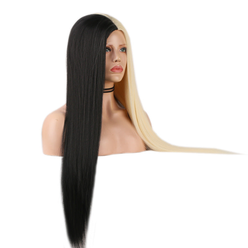 Long Straight Synthetic Wig for Cosplay & Fashion - 18-24 Inch High-Temperature Silk