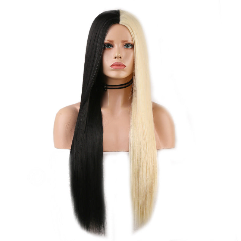 Long Straight Synthetic Wig for Cosplay & Fashion - 18-24 Inch High-Temperature Silk