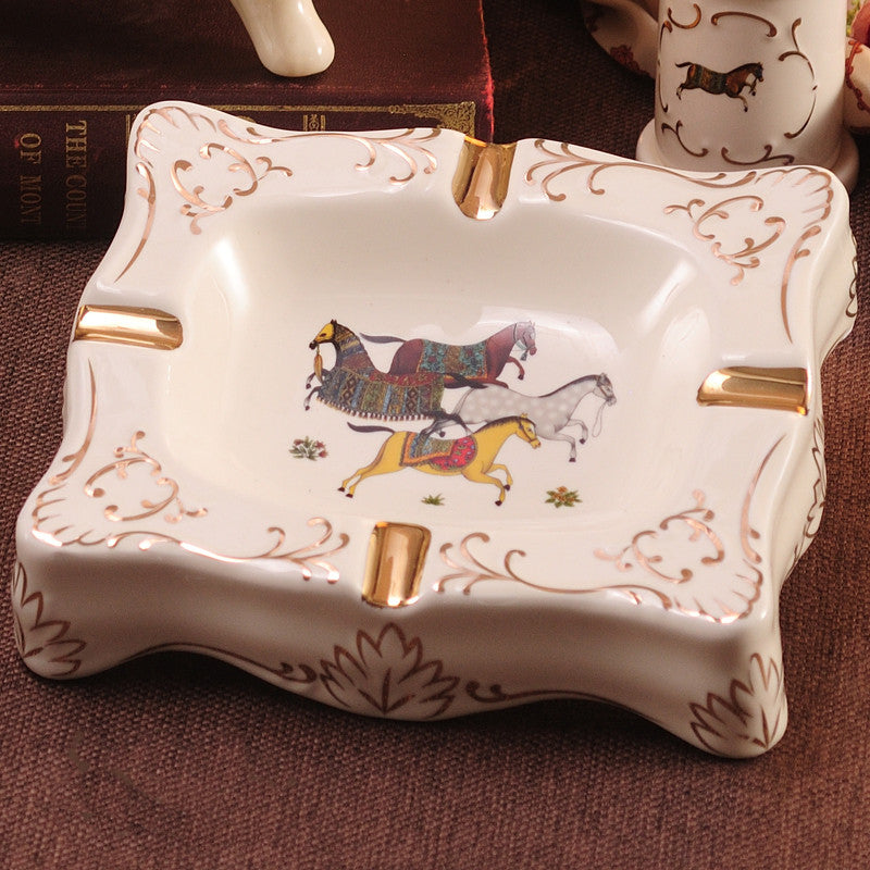 European-Style Ceramic Fruit Plate Set Modern Kitchen Decor Gift