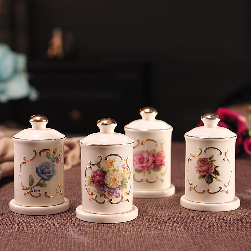 Ceramic Toothpick Holder Bottle - European Style Kitchen & Living Room Decor