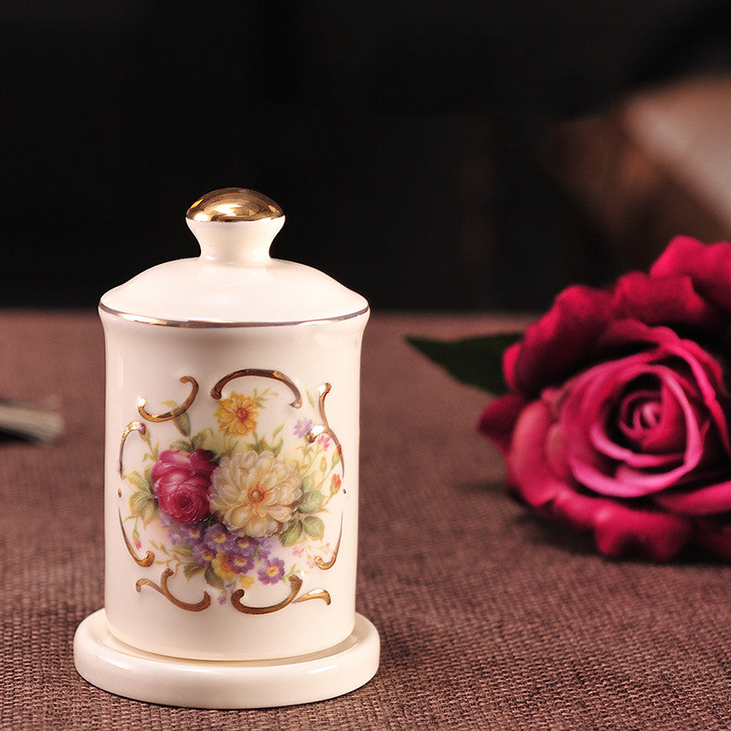 Ceramic Toothpick Holder Bottle - European Style Kitchen & Living Room Decor